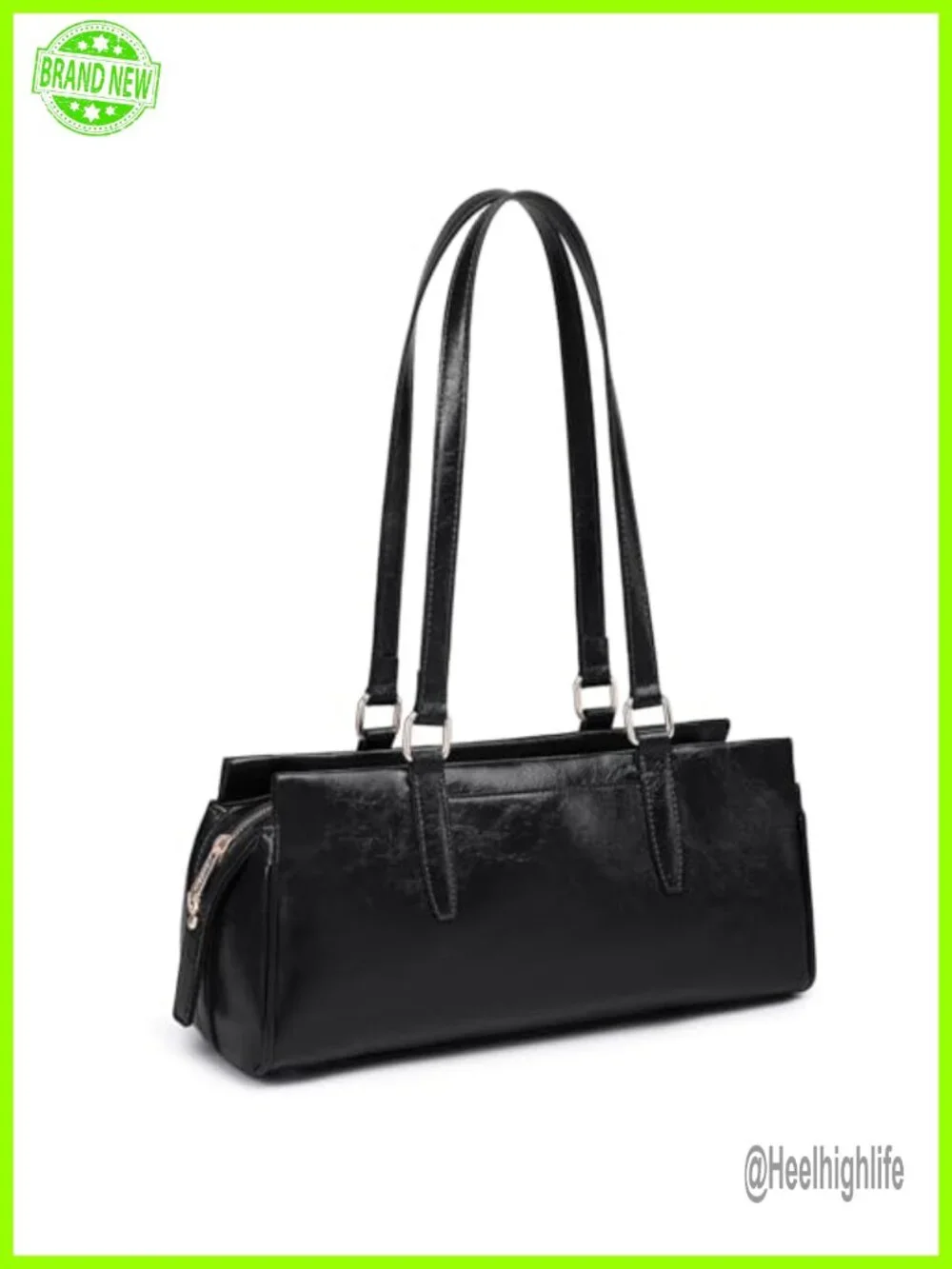 Soft Vegan Leather Hobo Bag with 3 Compartments, Shoulder Handbag Purse for